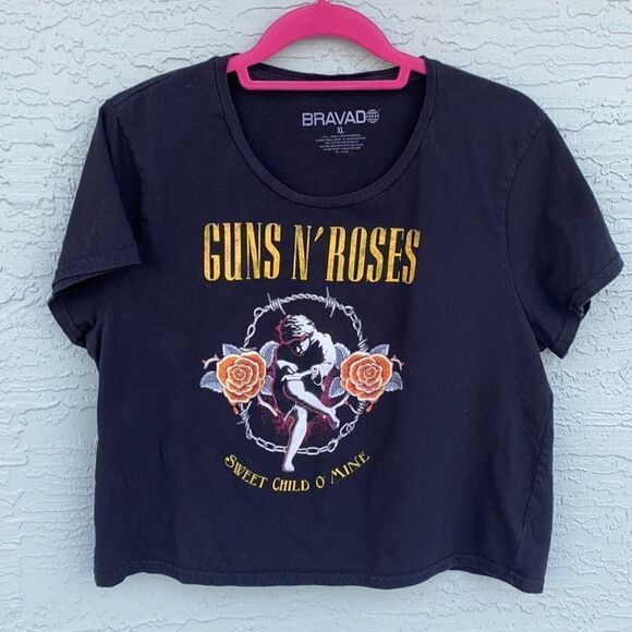Guns N Roses Bravado Sz XL Crop Tee - Picture 6 of 7